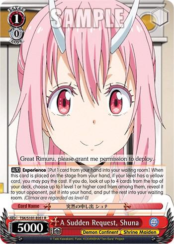 A Sudden Request, Shuna, That Time I Got Reincarnated as a Slime Vol.3 TSK/S101-E051 R