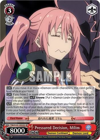 Pressured Decision, Milim (SR), That Time I Got Reincarnated as a Slime Vol.3 TSK/S101-E053S SR
