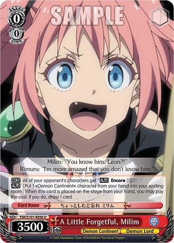 A Little Forgetful, Milim, That Time I Got Reincarnated as a Slime Vol.3 TSK/S101-E056 U