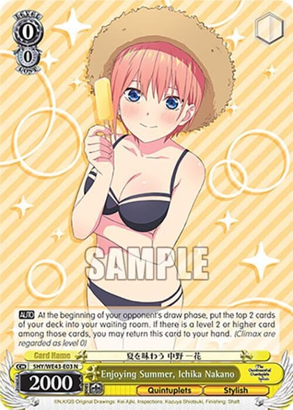 Enjoying Summer, Ichika Nakano, The Quintessential Quintuplets Specials Premium Booster 5HY/WE43-E03 N