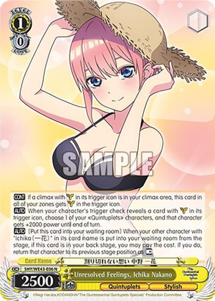 Unresolved Feelings, Ichika Nakano, The Quintessential Quintuplets Specials Premium Booster 5HY/WE43-E06 N