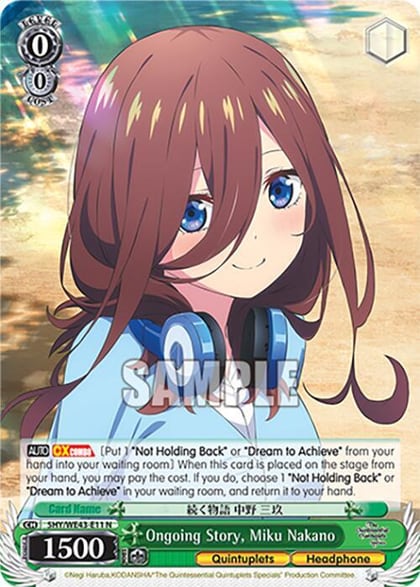 Ongoing Story, Miku Nakano, The Quintessential Quintuplets Specials Premium Booster 5HY/WE43-E11 N