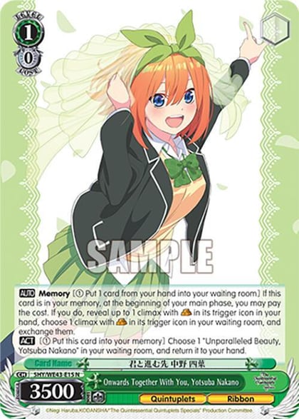 Onwards Together With You, Yotsuba Nakano, The Quintessential Quintuplets Specials Premium Booster 5HY/WE43-E15 N