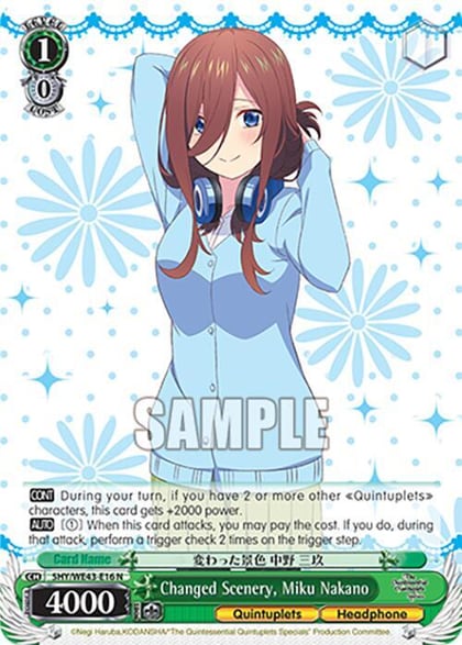 Changed Scenery, Miku Nakano, The Quintessential Quintuplets Specials Premium Booster 5HY/WE43-E16 N