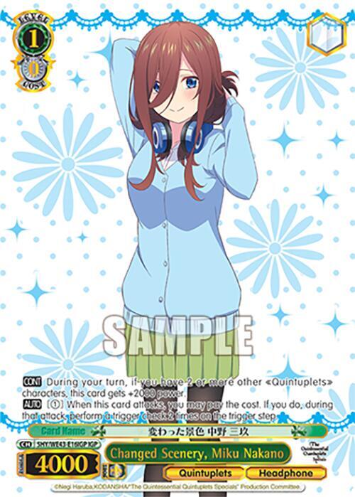 Changed Scenery, Miku Nakano (IGP), The Quintessential Quintuplets Specials Premium Booster 5HY/WE43-E16IGP IGP