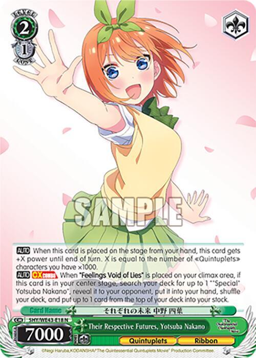 Their Respective Futures, Yotsuba Nakano, The Quintessential Quintuplets Specials Premium Booster 5HY/WE43-E18 N