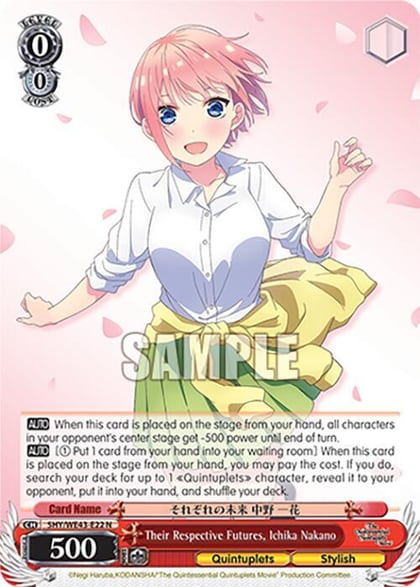 Their Respective Futures, Ichika Nakano, The Quintessential Quintuplets Specials Premium Booster 5HY/WE43-E22 N