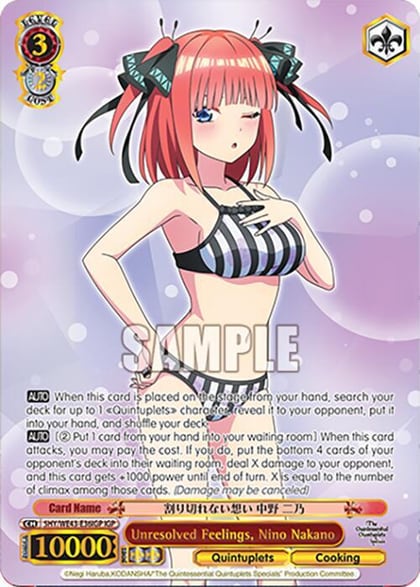Unresolved Feelings, Nino Nakano (IGP), The Quintessential Quintuplets Specials Premium Booster 5HY/WE43-E36IGP IGP