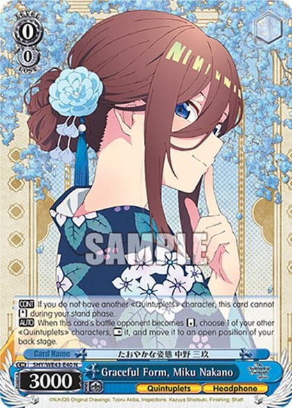 Graceful Form, Miku Nakano, The Quintessential Quintuplets Specials Premium Booster 5HY/WE43-E40 N
