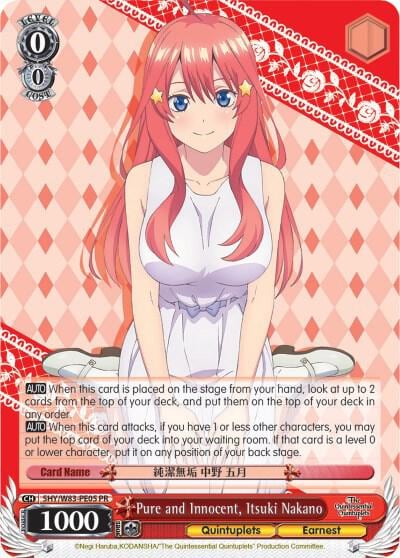 Pure and Innocent, Itsuki Nakano, The Quintessential Quintuplets 5HY/W83-PE05 PR
