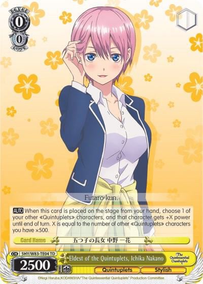 Eldest of the Quintuplets, Ichika Nakano, The Quintessential Quintuplets 5HY/W83-TE04 TD