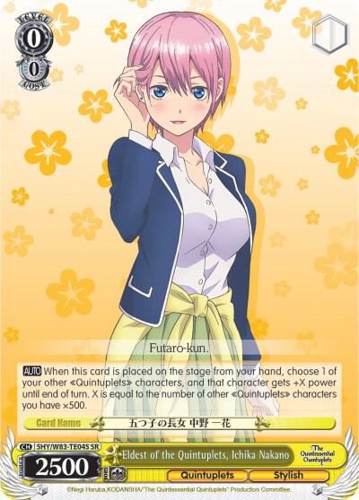 Eldest of the Quintuplets, Ichika Nakano (SR), The Quintessential Quintuplets 5HY/W83-TE04S SR