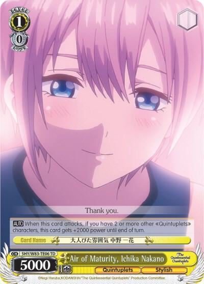 Air of Maturity, Ichika Nakano, The Quintessential Quintuplets 5HY/W83-TE06 TD