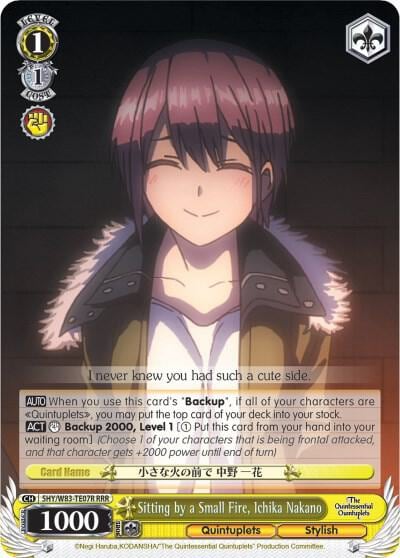 Sitting by a Small Fire, Ichika Nakano (RRR), The Quintessential Quintuplets 5HY/W83-TE07R RRR