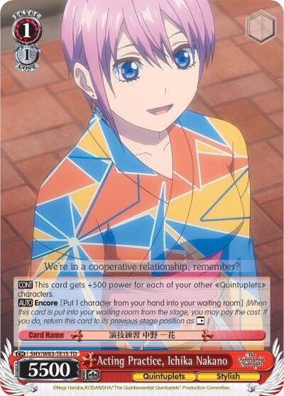 Acting Practice, Ichika Nakano, The Quintessential Quintuplets 5HY/W83-TE15 TD