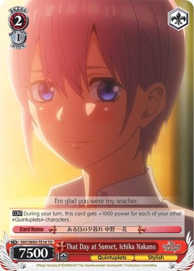 That Day at Sunset, Ichika Nakano, The Quintessential Quintuplets 5HY/W83-TE16 TD