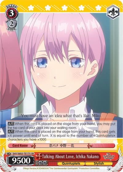 Talking About Love, Ichika Nakano (SR), The Quintessential Quintuplets 5HY/W83-TE17S SR
