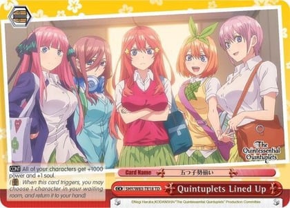 Quintuplets Lined Up (Red), The Quintessential Quintuplets 5HY/W83-TE18 TD