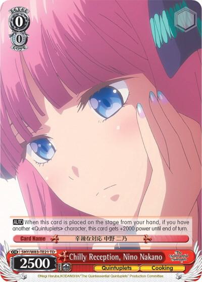 Chilly Reception, Nino Nakano, The Quintessential Quintuplets 5HY/W83-TE21 TD