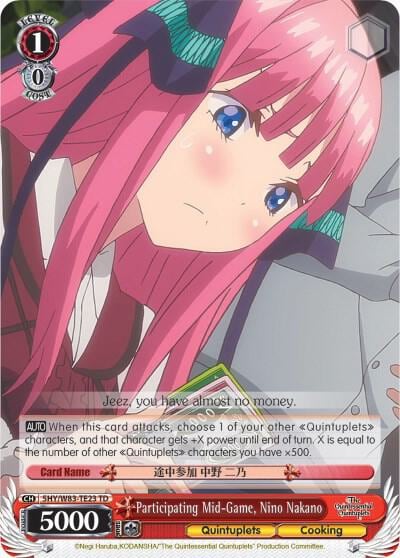 Participating Mid-Game, Nino Nakano, The Quintessential Quintuplets 5HY/W83-TE23 TD