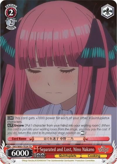 Separated and Lost, Nino Nakano, The Quintessential Quintuplets 5HY/W83-TE24 TD