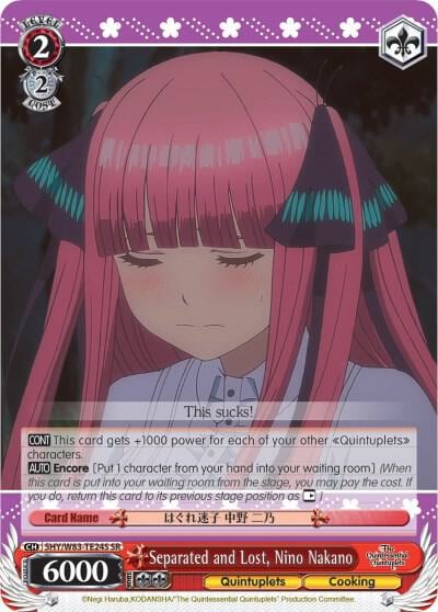 Separated and Lost, Nino Nakano (SR), The Quintessential Quintuplets 5HY/W83-TE24S SR