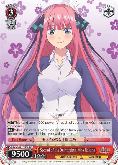 Second of the Quintuplets, Nino Nakano, The Quintessential Quintuplets 5HY/W83-TE25 TD