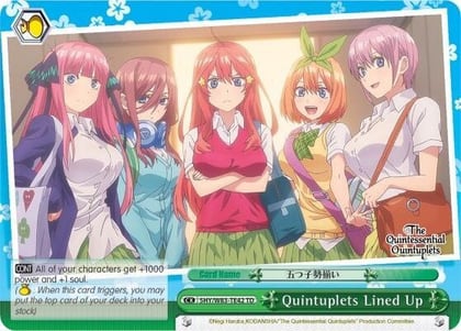 Quintuplets Lined Up (Green) - 5HY/W83-TE42, The Quintessential Quintuplets 5HY/W83-TE42 TD