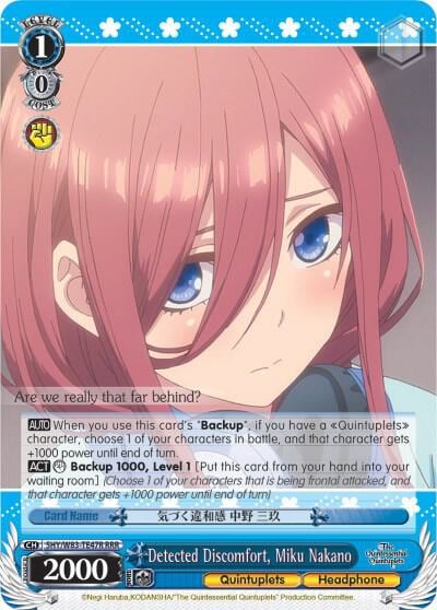Detected Discomfort, Miku Nakano (RRR), The Quintessential Quintuplets 5HY/W83-TE47R RRR