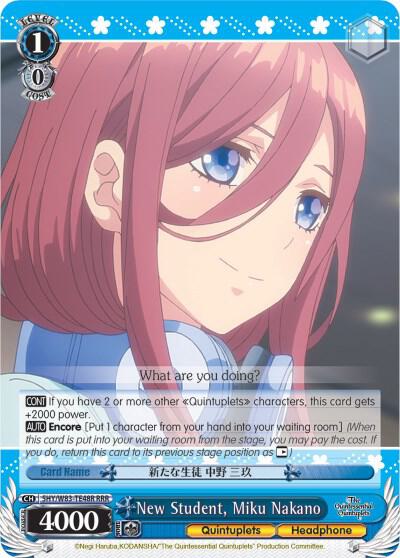 New Student, Miku Nakano (RRR), The Quintessential Quintuplets 5HY/W83-TE48R RRR