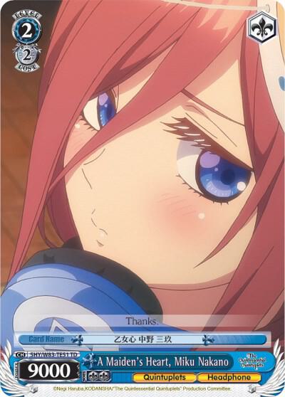 A Maiden's Heart, Miku Nakano, The Quintessential Quintuplets 5HY/W83-TE51 TD