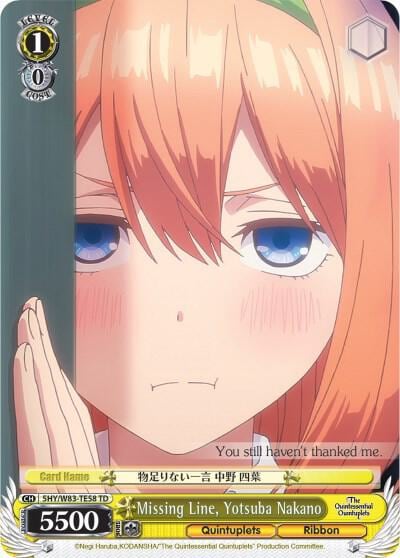 Missing Line, Yotsuba Nakano, The Quintessential Quintuplets 5HY/W83-TE58 TD