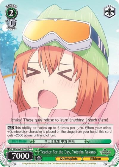 Teacher For the Day, Yotsuba Nakano, The Quintessential Quintuplets 5HY/W83-TE69 TD