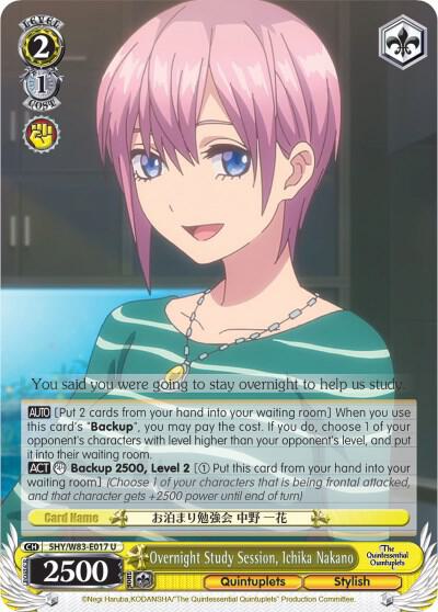 Overnight Study Session, Ichika Nakano, The Quintessential Quintuplets 5HY/W83-E017 U