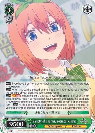 Variety of Charms, Yotsuba Nakano, The Quintessential Quintuplets 5HY/W83-E028 RR+
