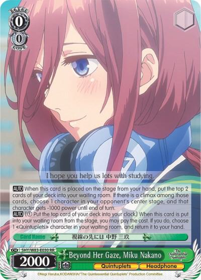 Beyond Her Gaze, Miku Nakano, The Quintessential Quintuplets 5HY/W83-E030 RR