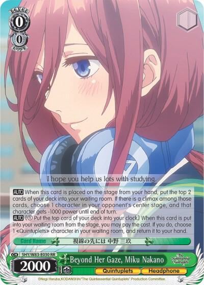 Beyond Her Gaze, Miku Nakano, The Quintessential Quintuplets 5HY/W83-E030 RR