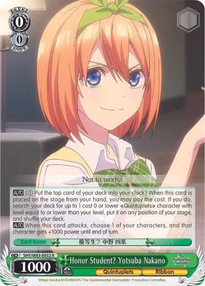 Honor Student? Yotsuba Nakano, The Quintessential Quintuplets 5HY/W83-E032 R