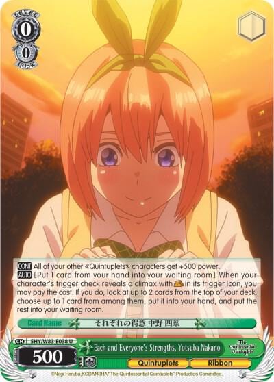 Each and Everyone's Strengths, Yotsuba Nakano, The Quintessential Quintuplets 5HY/W83-E038 U