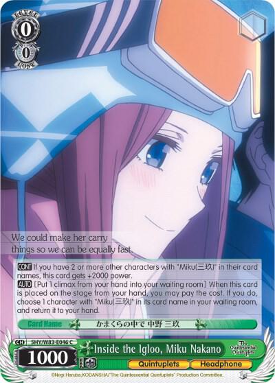 Inside the Igloo, Miku Nakano, The Quintessential Quintuplets 5HY/W83-E046 C