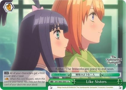 Like Sisters, The Quintessential Quintuplets 5HY/W83-E061 CC