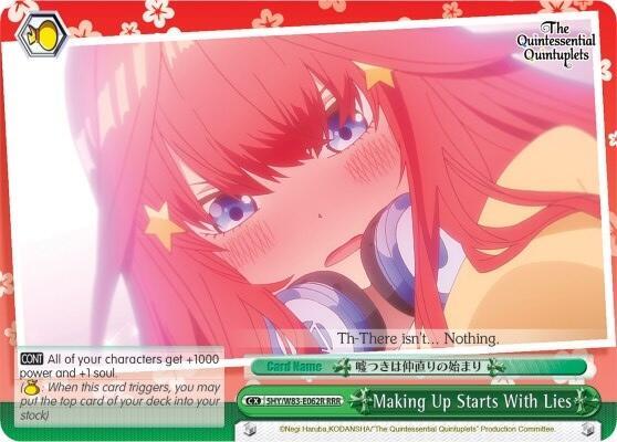 Making Up Starts With Lies (RRR), The Quintessential Quintuplets 5HY/W83-E062R RRR