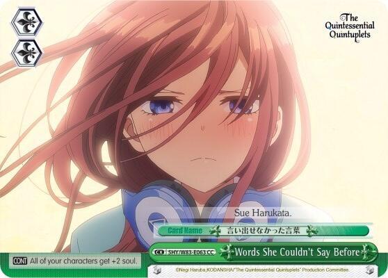 Words She Couldn't Say Before, The Quintessential Quintuplets 5HY/W83-E063 CC