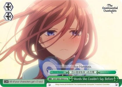 Words She Couldn't Say Before, The Quintessential Quintuplets 5HY/W83-E063 CC