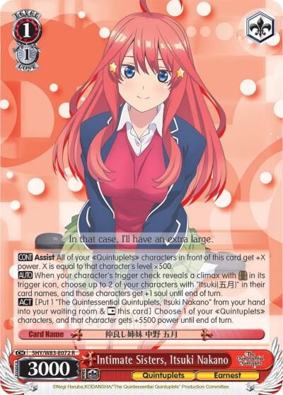 Intimate Sisters, Itsuki Nakano, The Quintessential Quintuplets 5HY/W83-E072 R
