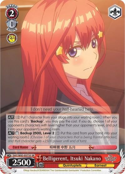 Belligerent, Itsuki Nakano (SR), The Quintessential Quintuplets 5HY/W83-E073S SR