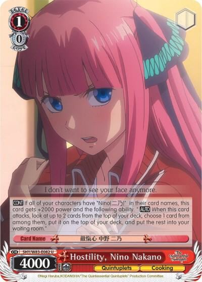 Hostility, Nino Nakano, The Quintessential Quintuplets 5HY/W83-E082 U