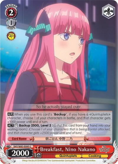 Breakfast, Nino Nakano, The Quintessential Quintuplets 5HY/W83-E095 C
