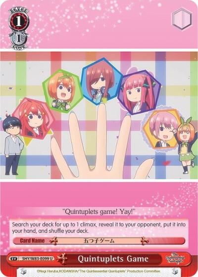 Quintuplets Game, The Quintessential Quintuplets 5HY/W83-E099 U