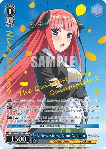 A New Story, Nino Nakano (Foil), The Quintessential Quintuplets 2 5HY/W90-PE03S PR